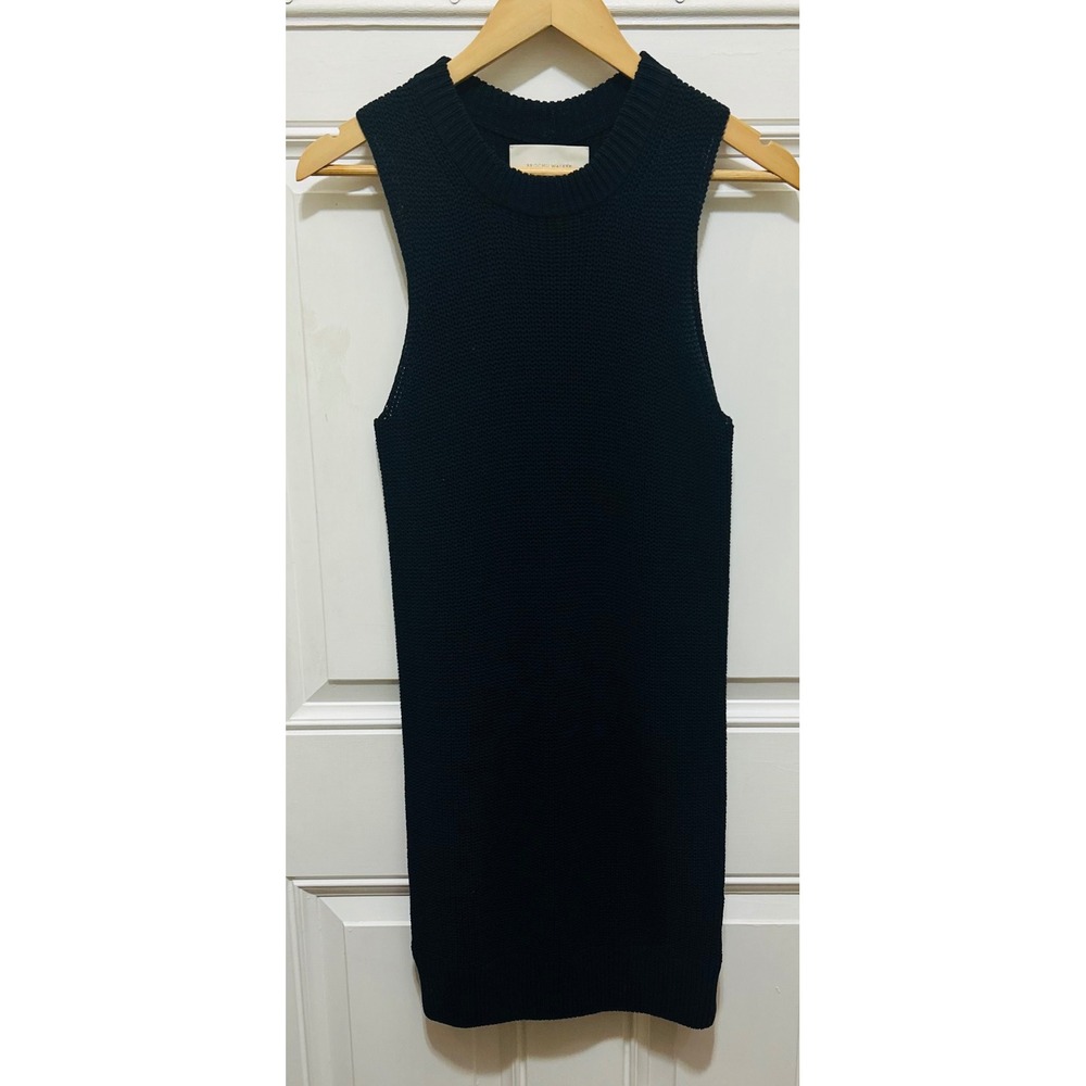 NWOT BROCHU WALKER Navy Sleeveless Knit Sweater Dress Size S